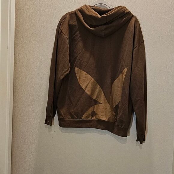 Playboy Men's Brown Hoodie Size Large - Picture 3 of 4